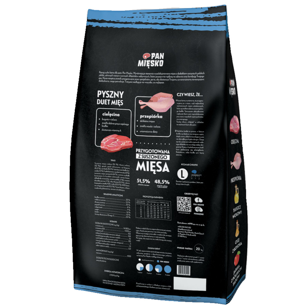 pan miesko cielecina przepiorka 20kg