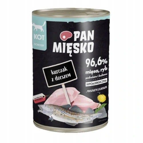 kurczak z dorszem dla kota 400g