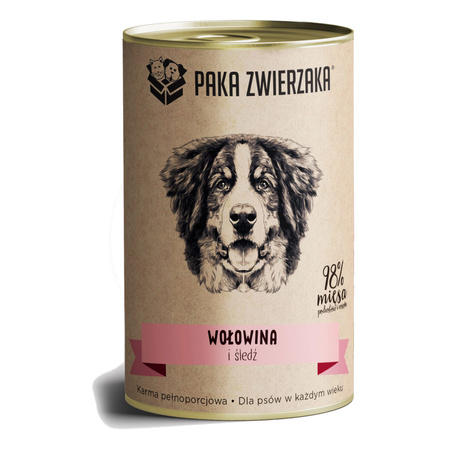 Paka zwierzaka Wołowina i śledź 6x400g