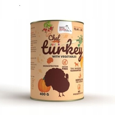 Karma mokra dla szczeniąt mix smaków Syta Micha CHEF 12x400g