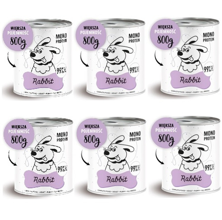 Karma mokra PEPE Rabbit 6x800g Paka Zwierzaka