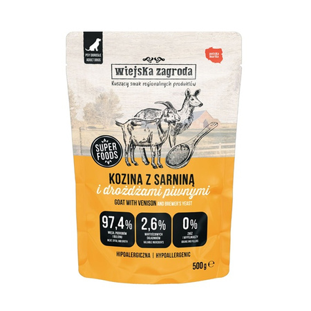 Kozina z sarniną Karma mokra dla psa Wiejska Zagroda (dorosły) 500g