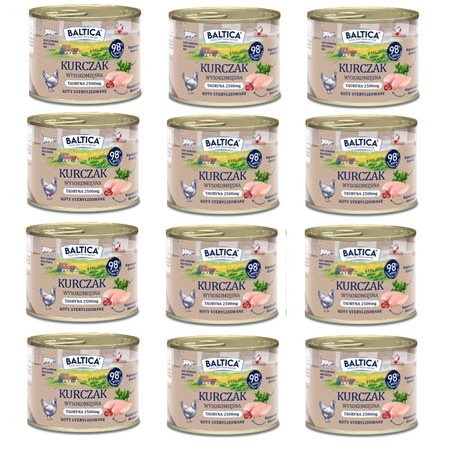 Baltica karma mokra dla kota kurczak 12x185g