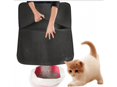 Mata pod kuwetę dla kota duża 60x45cm