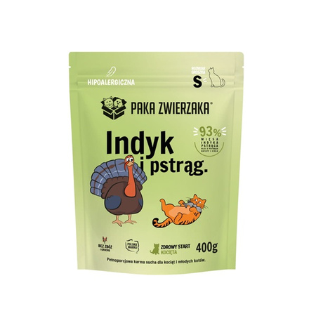Karma sucha KOT Indyk i pstrąg KOCIĘTA ''S'' 400g