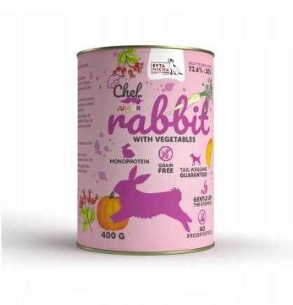 Syta Micha Królik z warzywami JUNIOR 400g Syta Micha