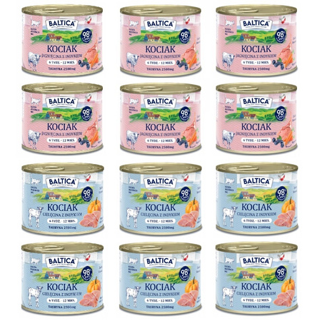 Baltica kociak mix smaków 12x185g