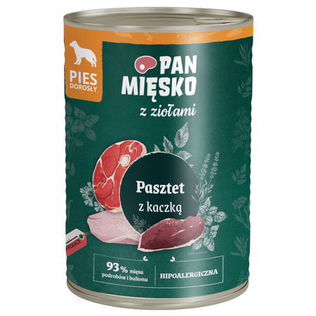 Pan Mięsko Pasztet z kaczką i ziołami 12x400 g