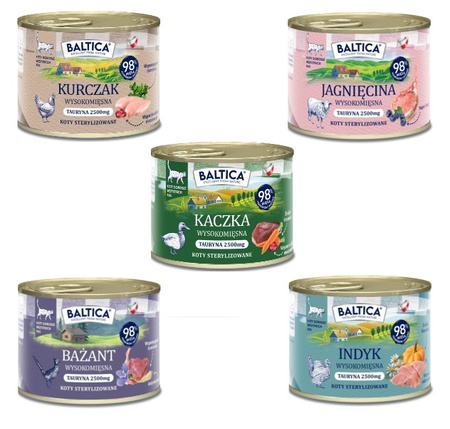 Baltica karma mokra dla kota mix smaków 5x185g