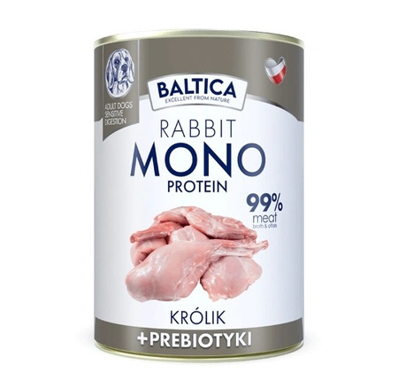 Baltica Karma mokra Rabbit 99% & prebiotics 12x400g