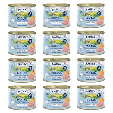 Karma mokra cielęcina indyk kociak baltica 12x85g