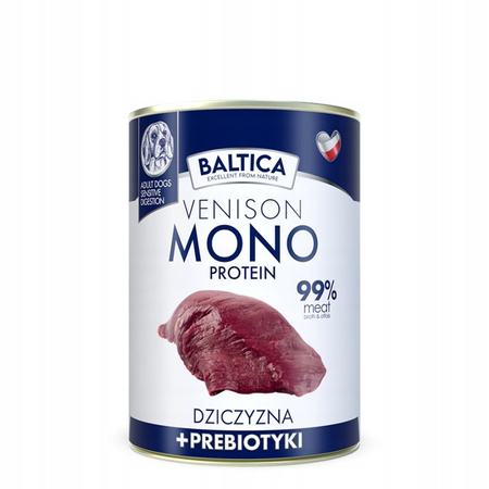 Baltica monobiałkowa karma z prebiotykami dziczyzna nutraceutic 6x400g