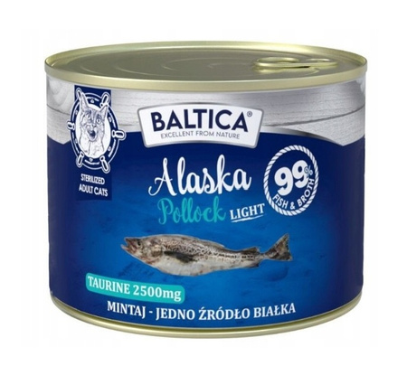 Karma mokra kot Alaska Pollock LIGHT 12x185g