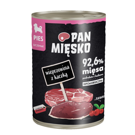 Pan mięsko dla psa szczeniaka Mix smaków 12x400g