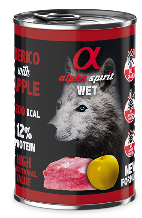 Alpha spirit Wieprzowina jabłko 12x400g