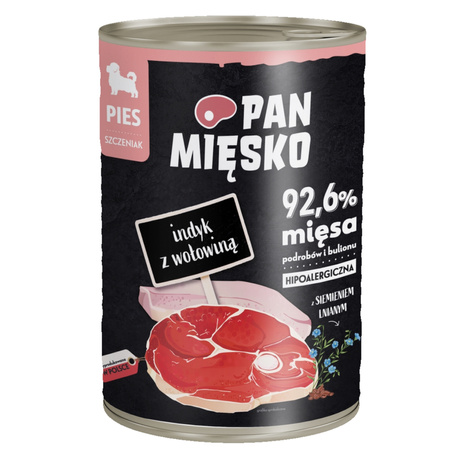 Pan mięsko dla psa szczeniaka Mix smaków 12x400g