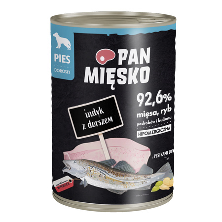 Pan mięsko Mix smaków dla psa dorosłego 12x400g
