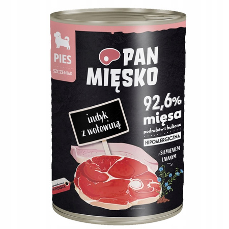 Pan Mięsko Indyk z wołowiną 6x400g