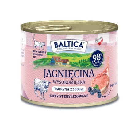 ..Baltica karma mokra dla kota jagnięcina 185g