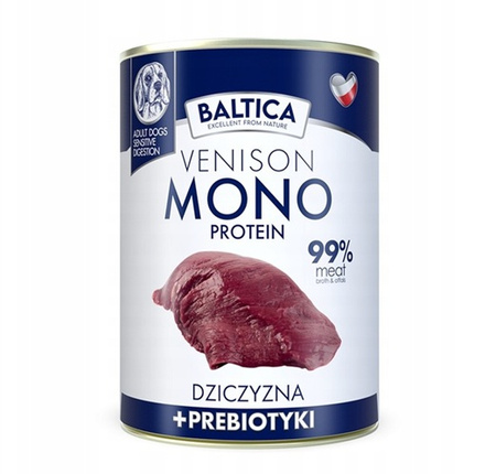 Baltica monobiałkowa karma z prebiotykami mix smak 12x400g