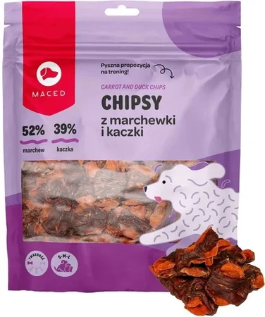 Chipsy z marchewki i kaczki 500g MACED