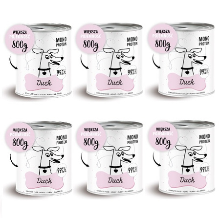 Karma mokra PEPE Duck 6x800g PAKA ZWIERZAKA