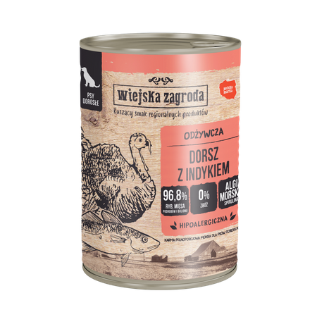 Wiejska Zagroda Mix smaków królik, dorsz, indyk, kaczka 12x400g
