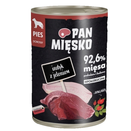 Pan mięsko Mix smaków dla psa dorosłego 12x400g