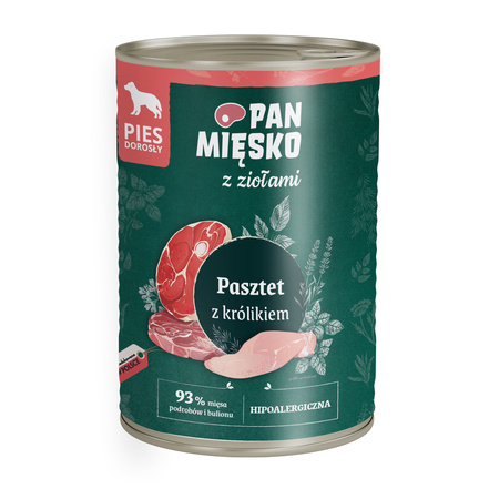 Pan Mięsko Pasztet z królikiem i ziołami 12x400g