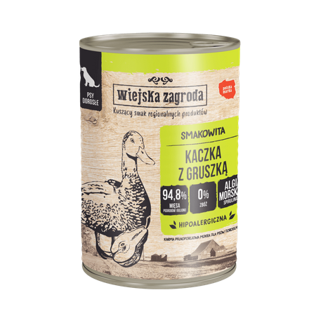 Wiejska Zagroda Mix smaków królik, dorsz, indyk, kaczka 12x400g