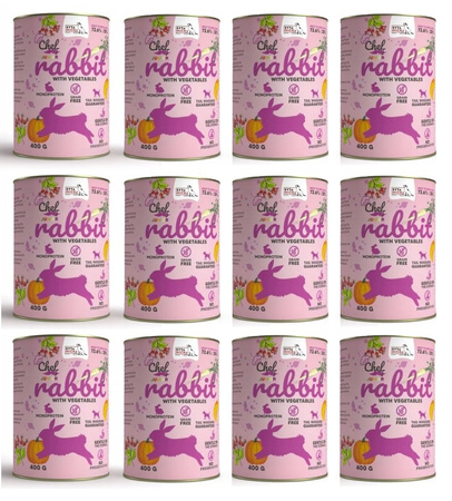 Syta Micha Królik z warzywami JUNIOR 12x400g Syta Micha