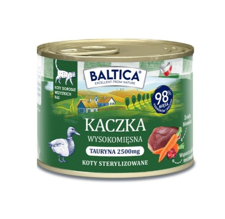 .Baltica karma mokra dla kota kaczka 185g