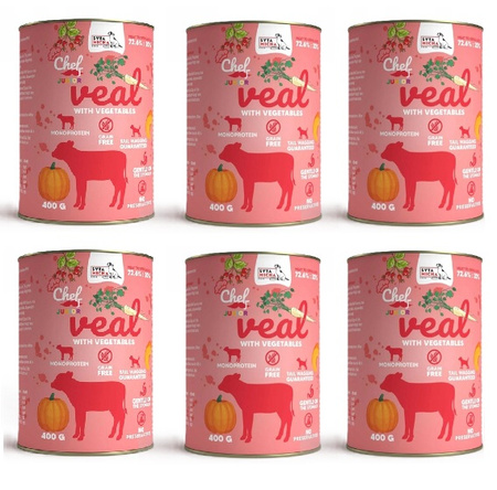 Syta Micha Cielęcina z warzywami JUNIOR 6x400g