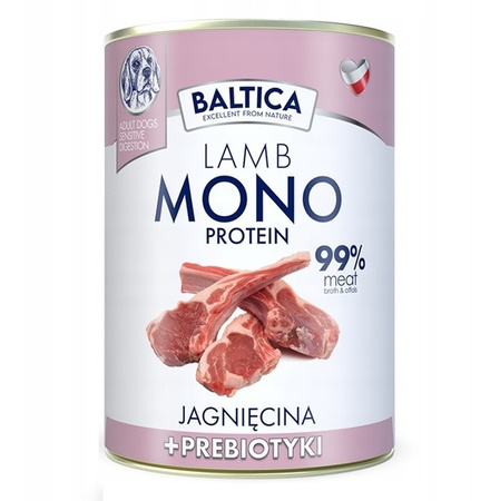 Baltica monobiałkowa karma z prebiotykami mix smak 6x400g