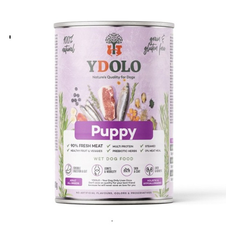 YDOLO Puppy - wieprzowina Iberico i ryby - mokra karma dla szczeniąt 12x400g