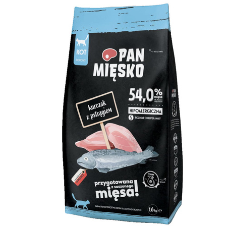 Pan Mięsko kurczak z pstrągiem chrupki S 1,6kg