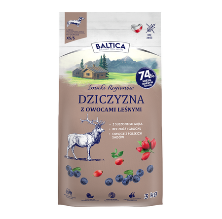 BALTICA SR Dziczyzna z owocami leśnymi XS/S 3kg