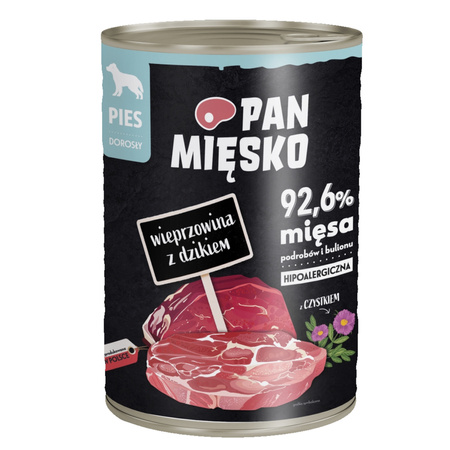 Pan mięsko Mix smaków dla psa dorosłego 12x400g