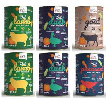 Syta Micha karma mokra zestaw mix smaków 6x400g monobiałkowe