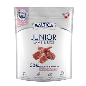 Baltica Junior karma MONOBIAŁKOWA jagnięcina i ryż Lamb&Rice L/XL 1kg
