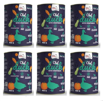 Syta Micha Karma Mokra CHEF Kaczka z warzywami 6x400g monobiałkowa