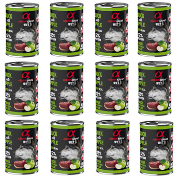 Alpha Spirit Kaczka z jabłkiem 12x400g