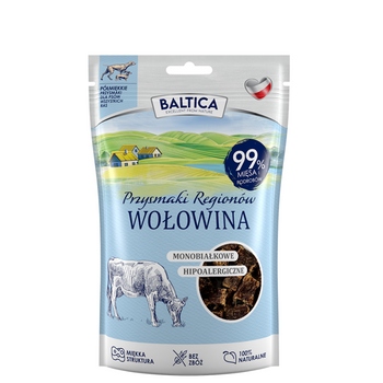 Smaczki dla psa Półmiękkie Baltica przysmaki regionu wołowina 80g monobiałkowe