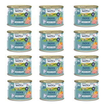 Baltica karma mokra dla kota indyk 12x185g