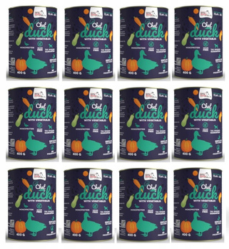 Syta Micha Karma Mokra CHEF Kaczka z warzywami 12x400g monobiałkowa