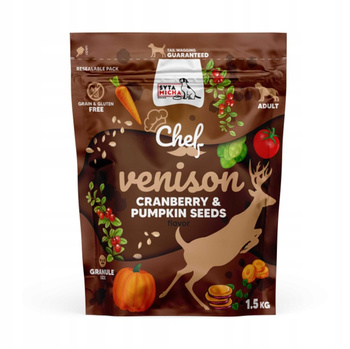 Syta Micha dla psa Dziczyzna, żurawina i pestki dyni sucha karma 1.5kg