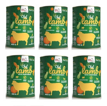 Syta Micha Karma Mokra CHEF Jagnięcina z warzywami 6x400g monobiałkowa