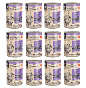 Wiejska Zagroda kurczak z kaczką dla kota 12x400g