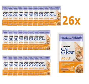 CAT CHOW ADULT Jagnięcina Zielona Fasolka 26x85g