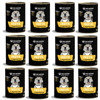 Paka Zwierzaka Indyk z Jagnięcina 12x400g